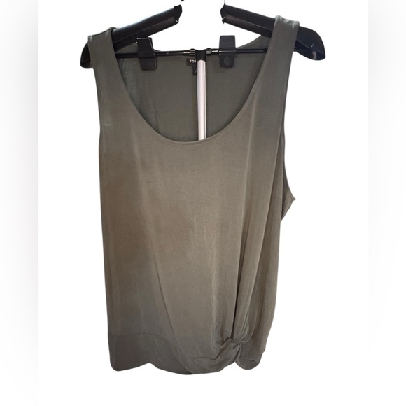 TORRID Olive Green knot  Tank Top 5 WT33 - Picture 2 of 5